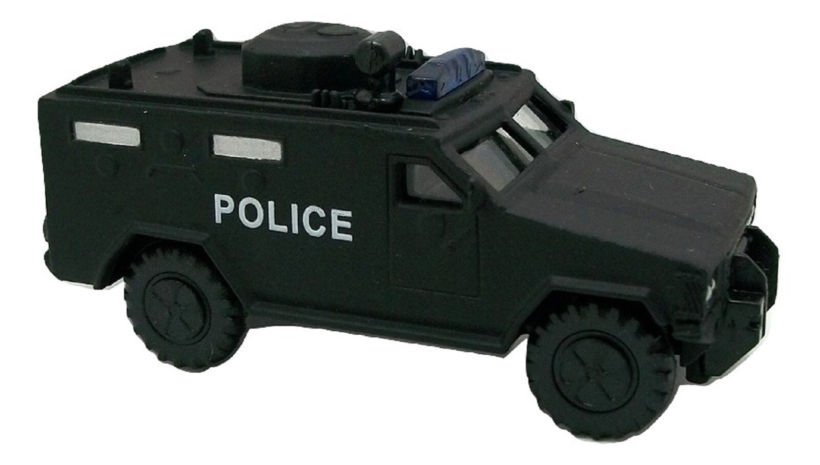 Police SWAT  Truck Black Die Cast Metal Collectible Pencil Sharpener