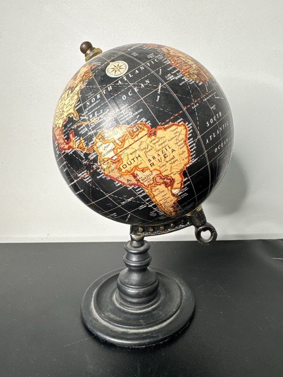 8” Tabletop Rotating World Globe Classic Scholarly Desk Office Decor
