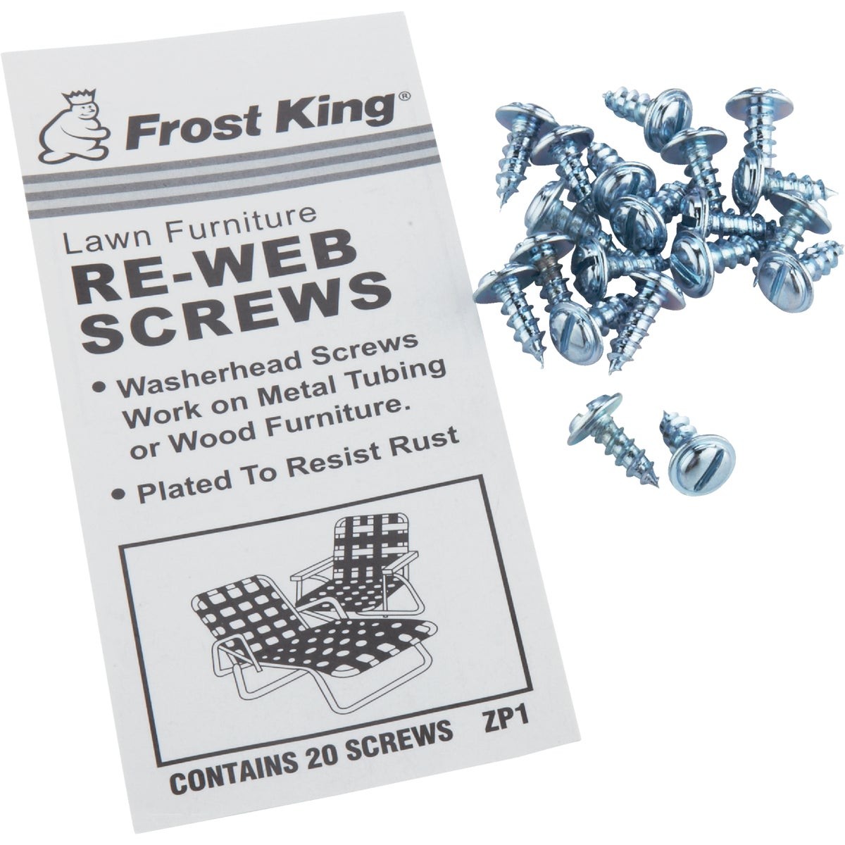 Frost King Outdoor Chair Webbing Screws (20-Pack) ZP1 Frost King ZP1