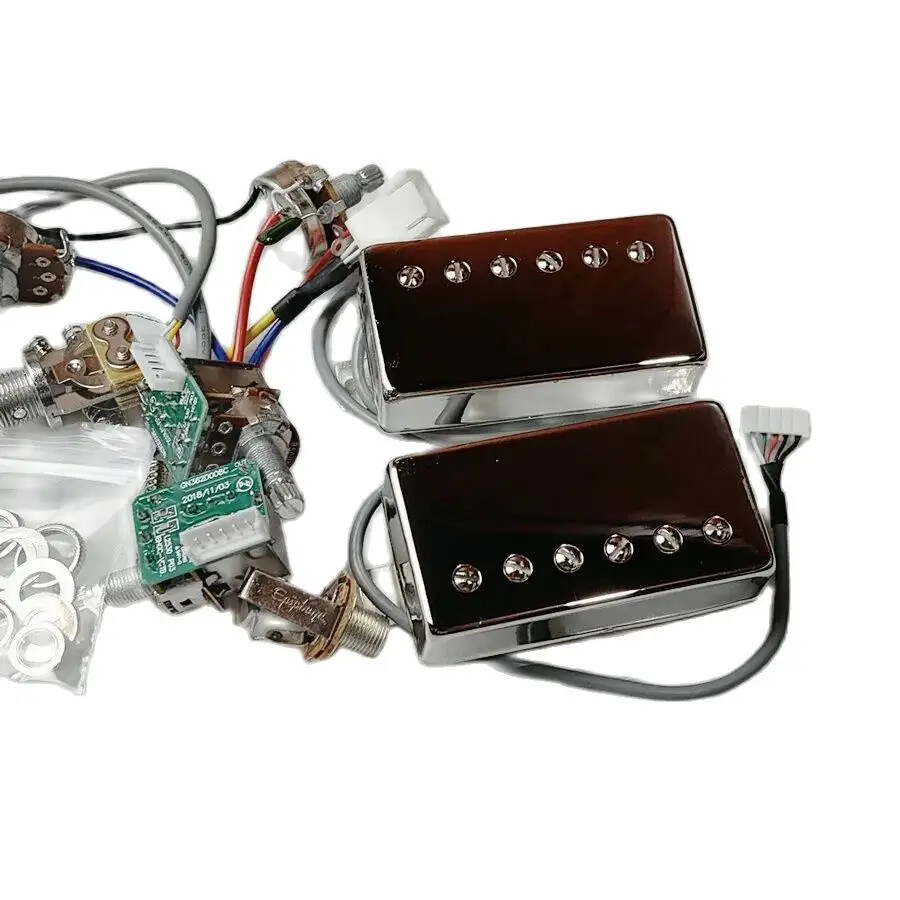 Gib 498R 498T Set Gold Box Wiring Harness Guitar Alnico V Humbucker Pickup