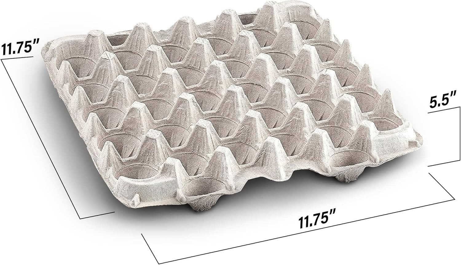 30 Egg Flat Tray Pulp Fiber Reusable Stackable Extra Large Egg Crate Made in USA