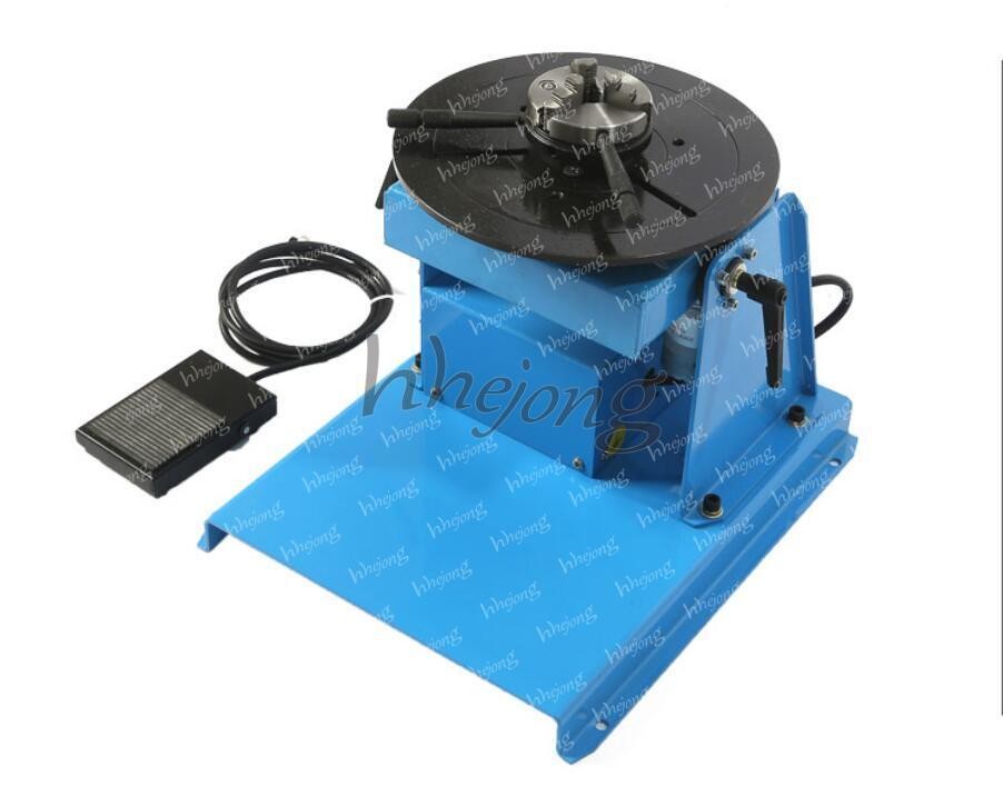 Rotary Welding Positioner 0-90° Weld Turntable Table 65mm 80mm 3 Jaw Chuck 10KG