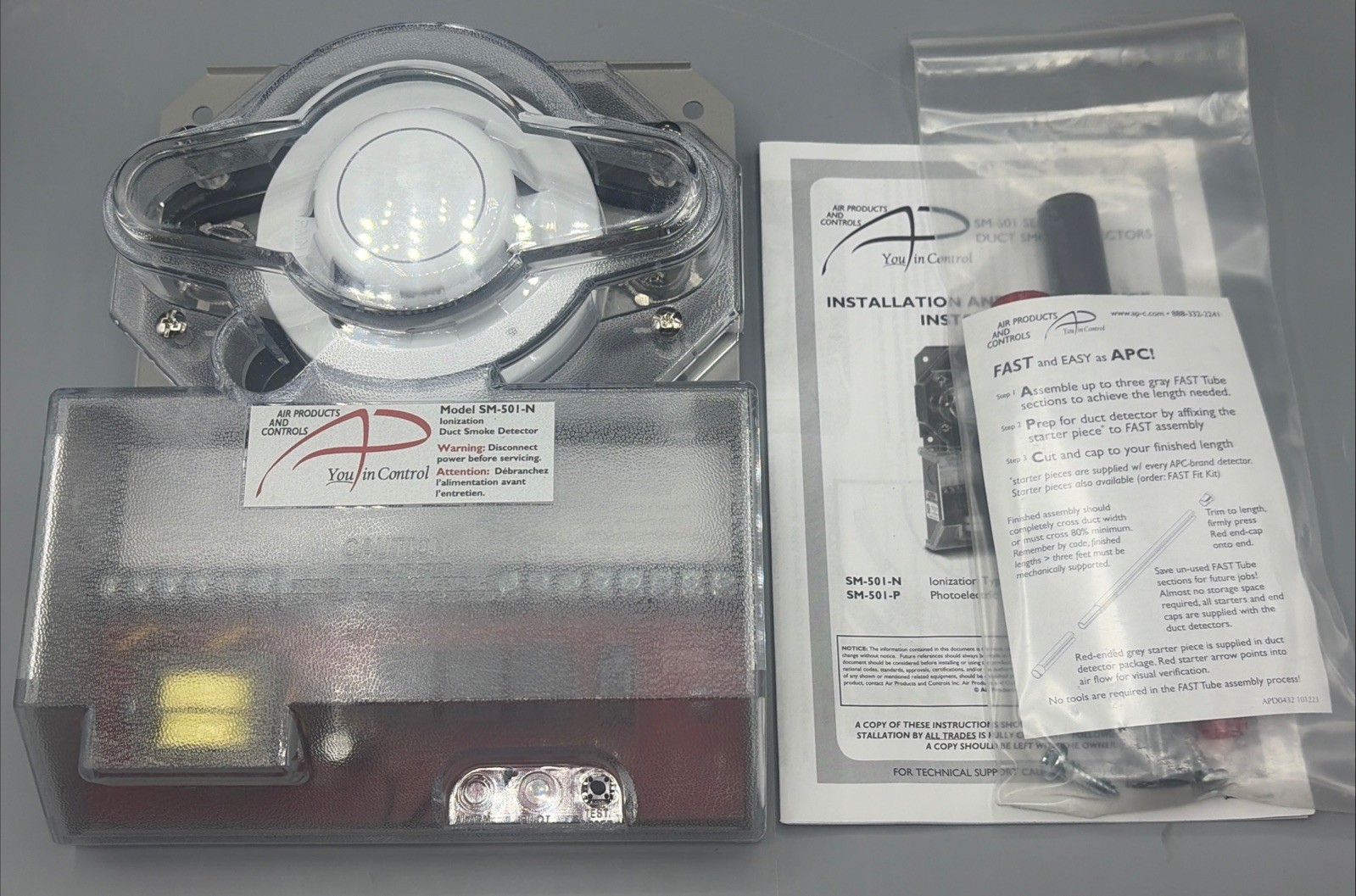 Air Products & Controls SM-501-N 4-Wire Conventional Duct Smoke Detector - NEW
