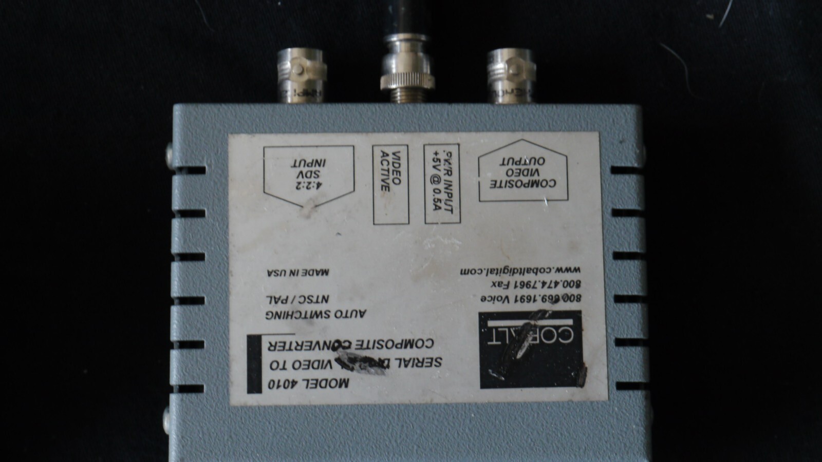 Cobalt 4010 SDI to composite convertor