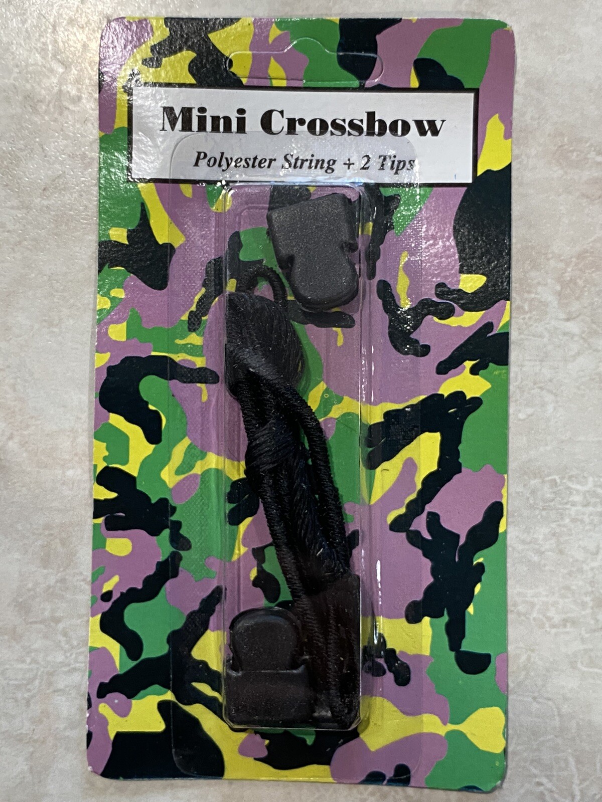 Crossbow Replacement String 50 lb for Pistol Crossbow + 2 Tips - Black