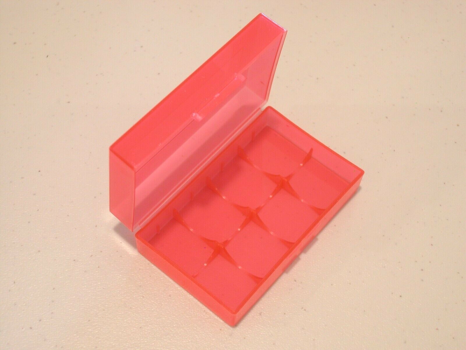 1 pc 20700 21700 PLASTIC STORAGE PROTECTIVE CASE HOLDER BOX BATTERY RED 2-bay