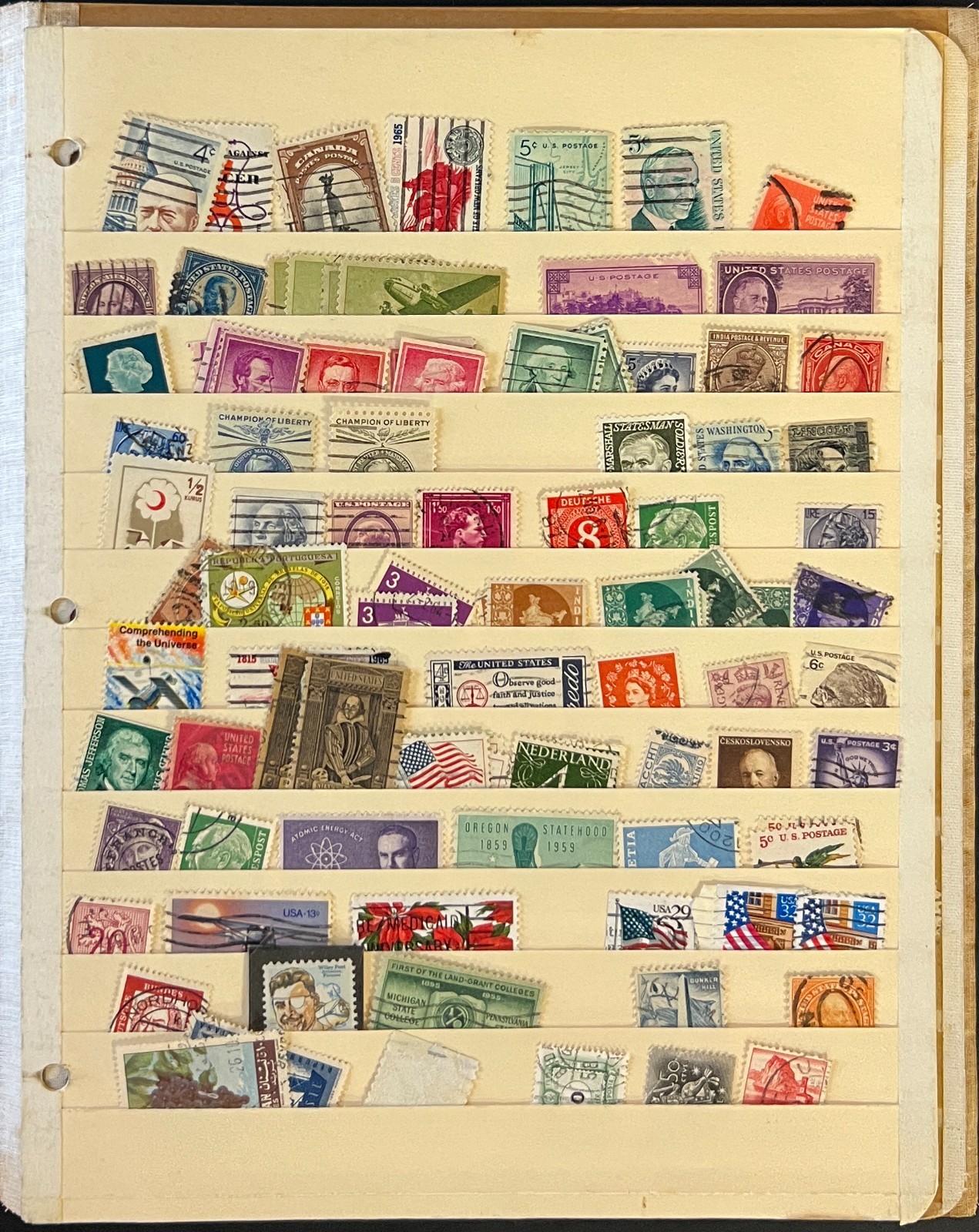 World Wide Stamp Collection On 15 Stock Pages Mint & Used ZAYIX