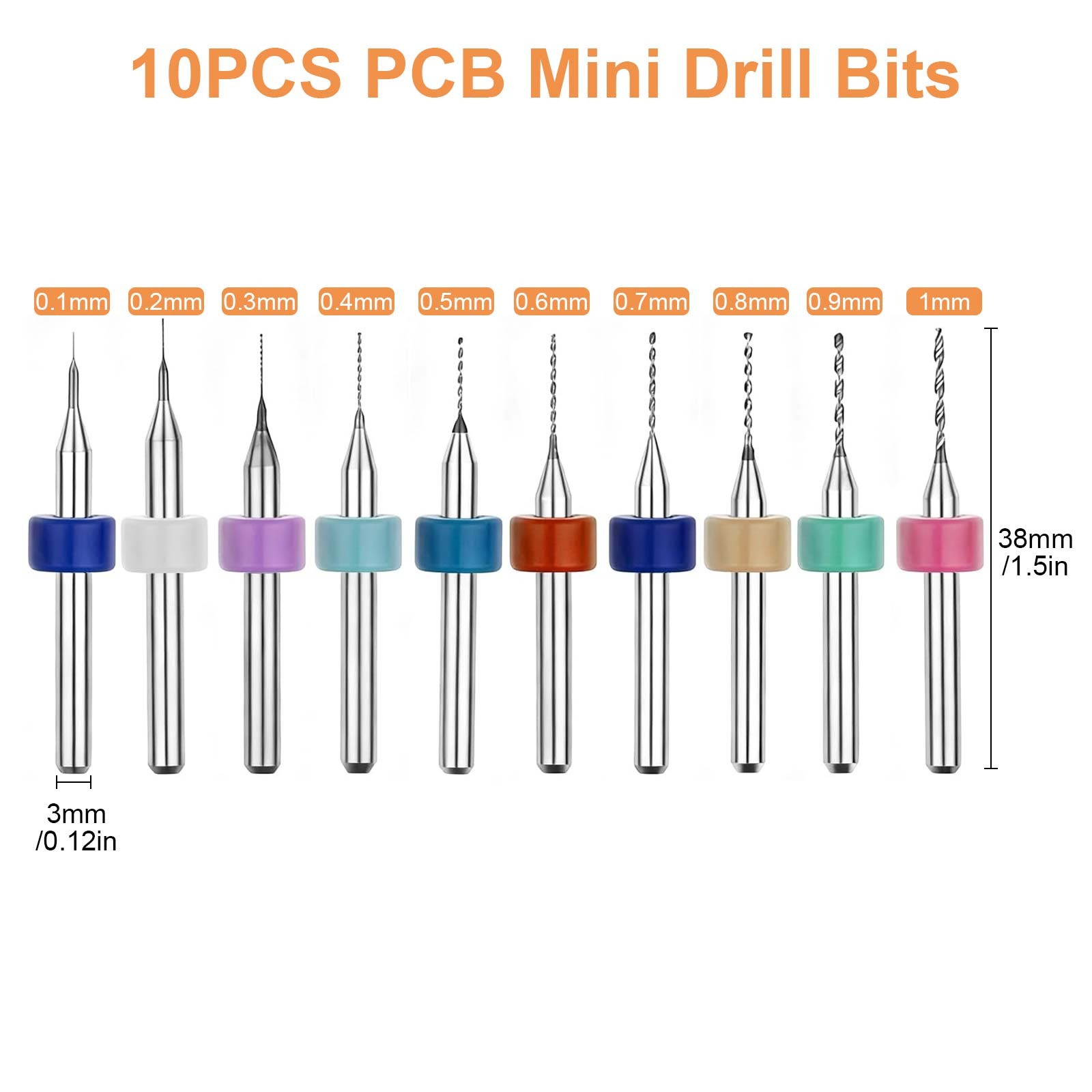 95Pcs Mini Micro Hand Twist Drill Bits Set Rotary Precision Pin Vise Tools Kit
