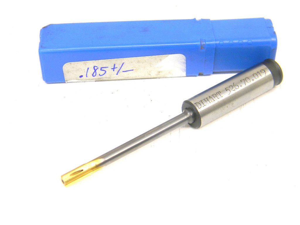 NEW SURPLUS DIHART STRAIGHT SHANK .185" +/- Diameter COOLANT REAMER  526.70.019