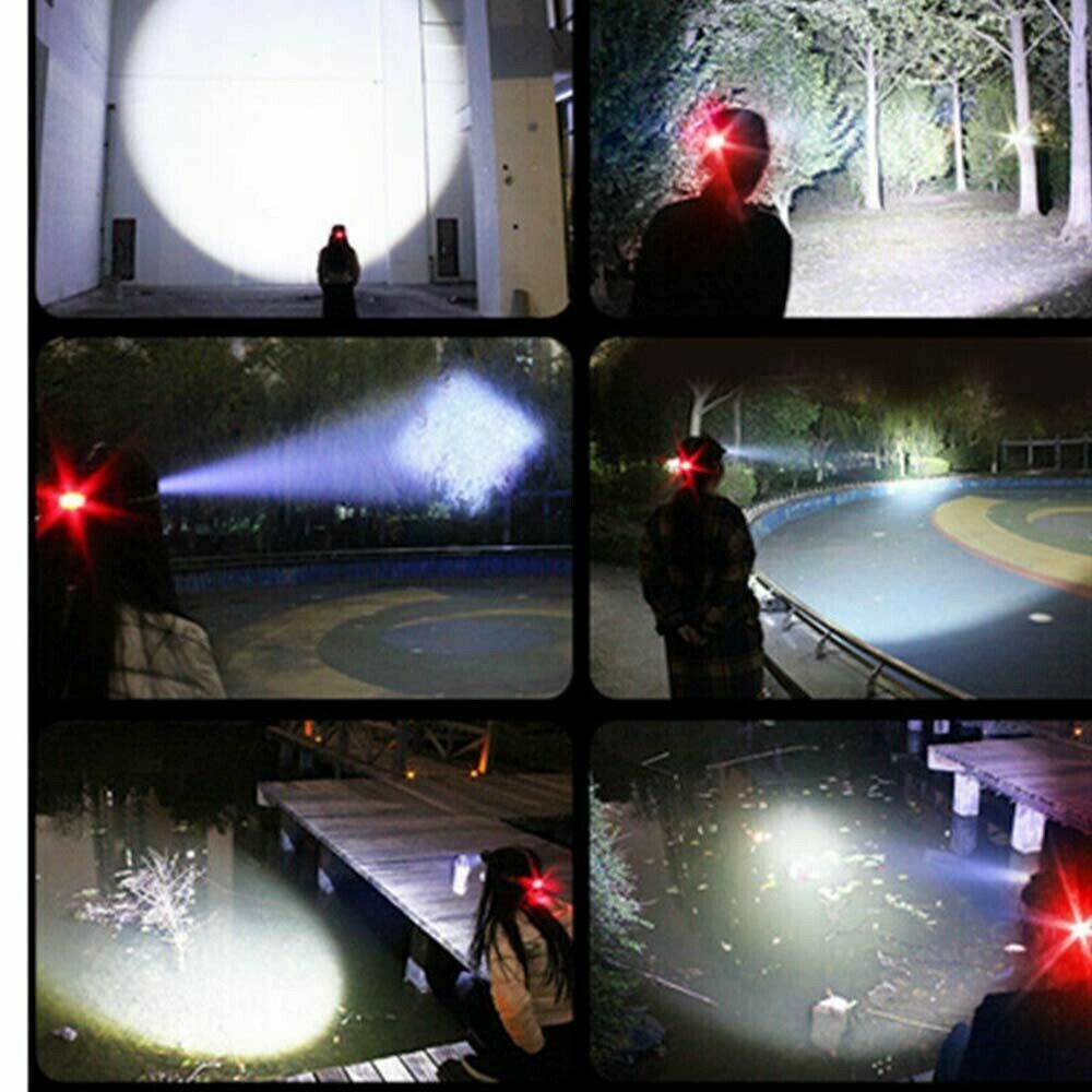990000LM LED Headlamp Rechargeable Headlight Zoomable Head Torch Lamp Flashlight