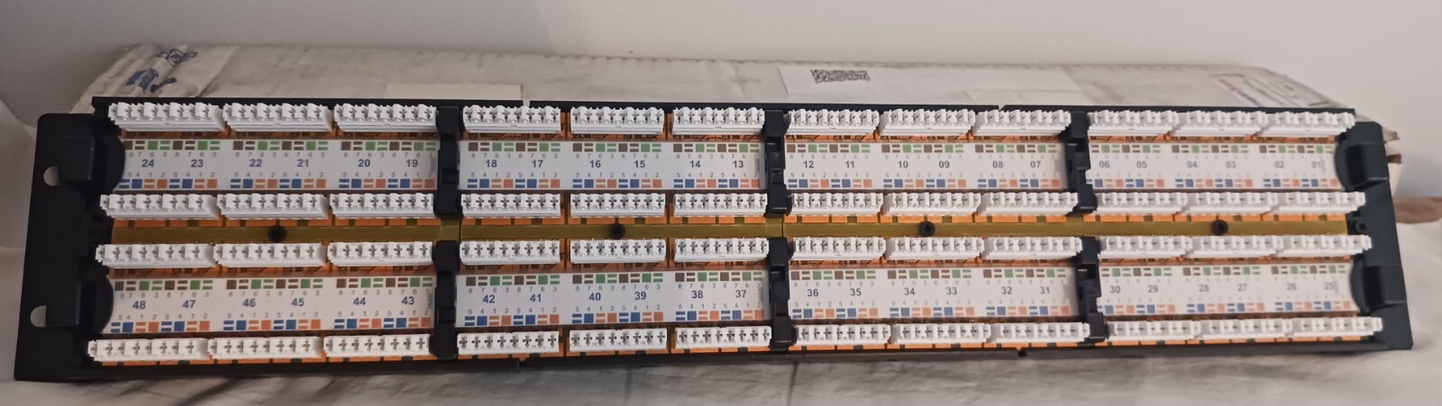 HellermannTyton 48 Port Patch Panel, 2U, Black. NEW. Free Shipping