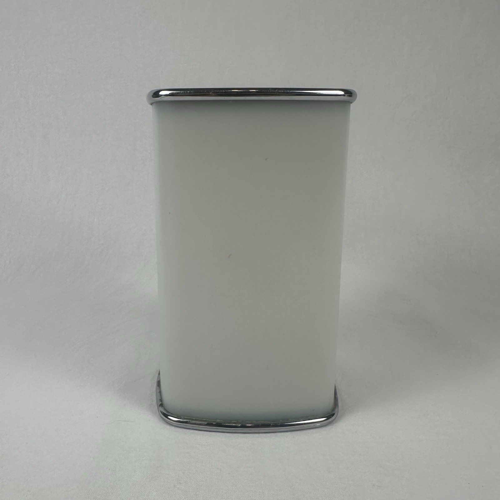Vintage Dixie Frosted Plastic & Chrome Dual-Size Paper Cup Dispenser