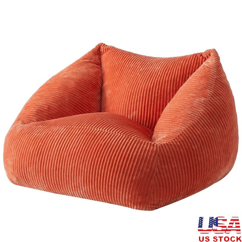 Becky G Ribbed Plush Foam Chair Cozy Seating Dorms Bedrooms Lounging Gaming New