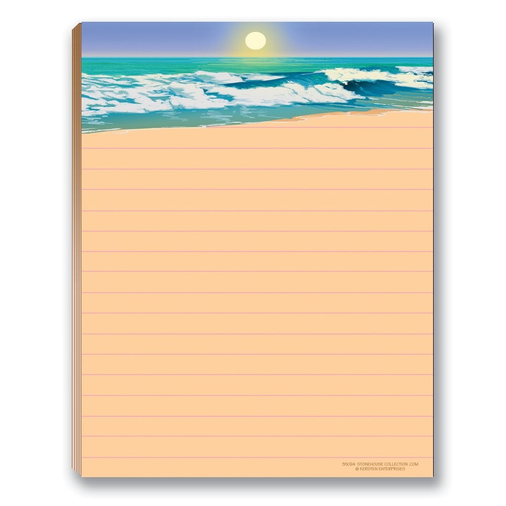 Stonehouse Collection Beach Notepad Pack 4 Assorted USA Made