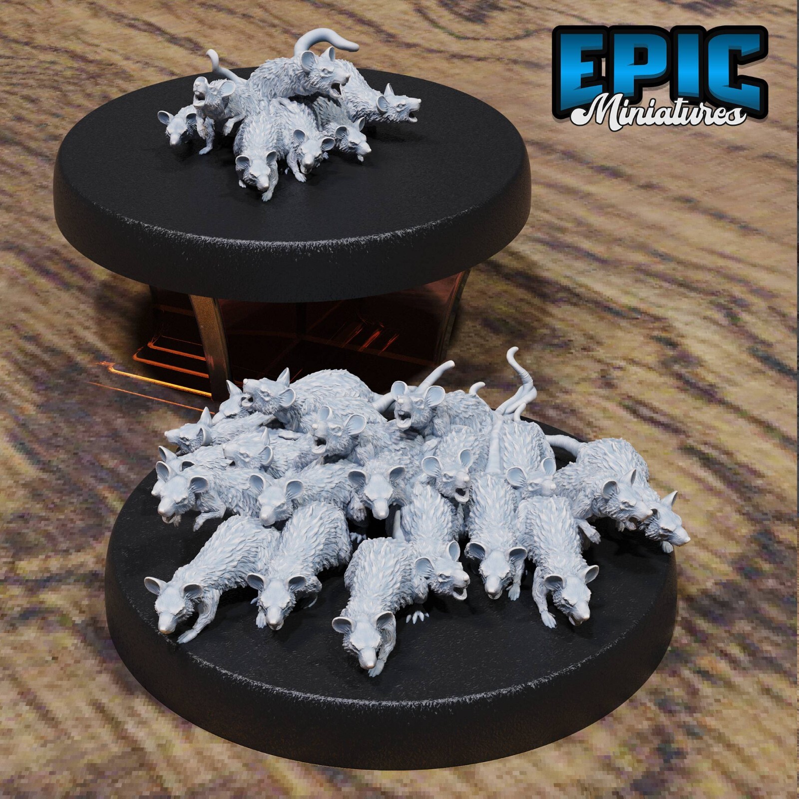 RAT SWARM  - D&D Dungeons and Dragons Miniature Epic Miniatures 28mm