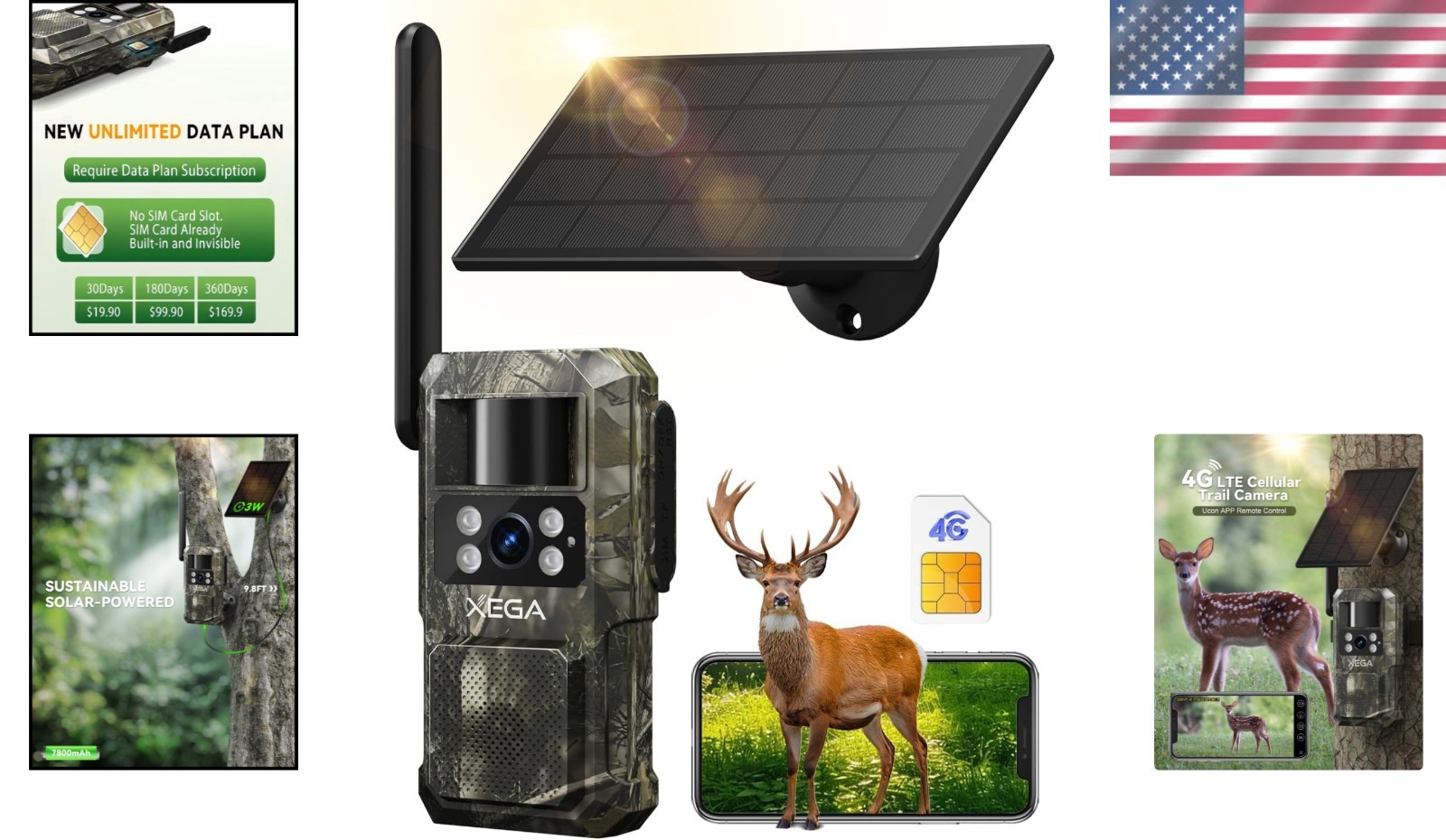 Remote Wildlife Surveillance with 4G LTE Trail Camera - TF and Cloud Storage
