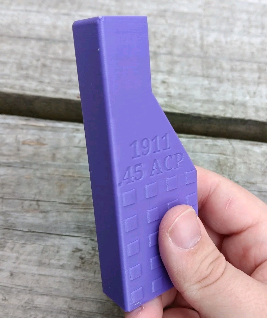 1911 .45 ACP Single Stack Speed Loader/Finger Saver For Magazine - Purple