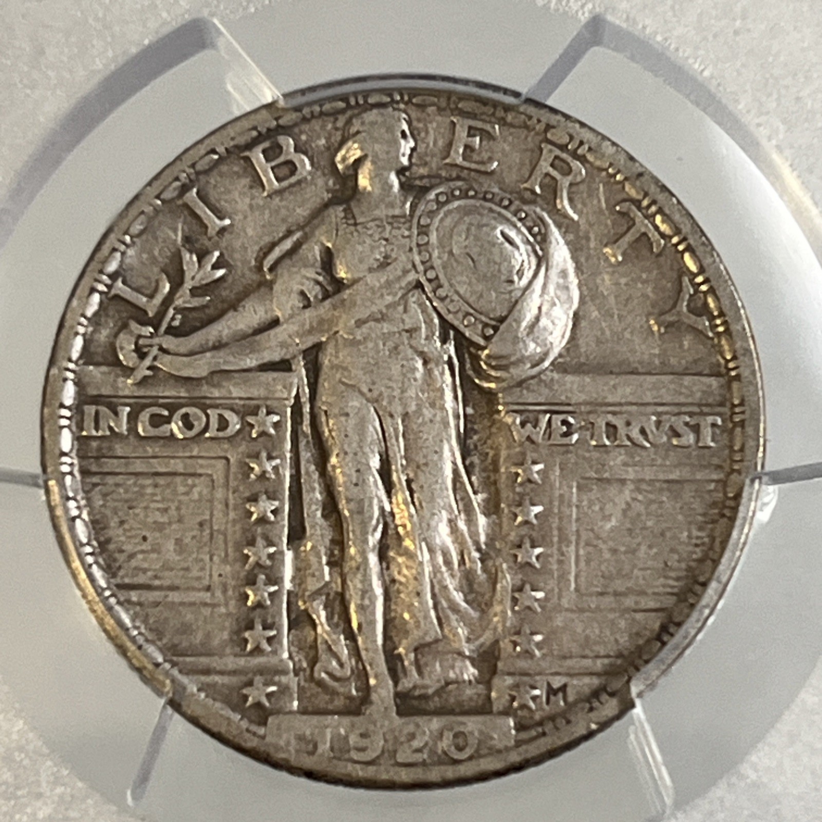1920 P Standing Liberty Silver Quarter 25C PCGS XF40