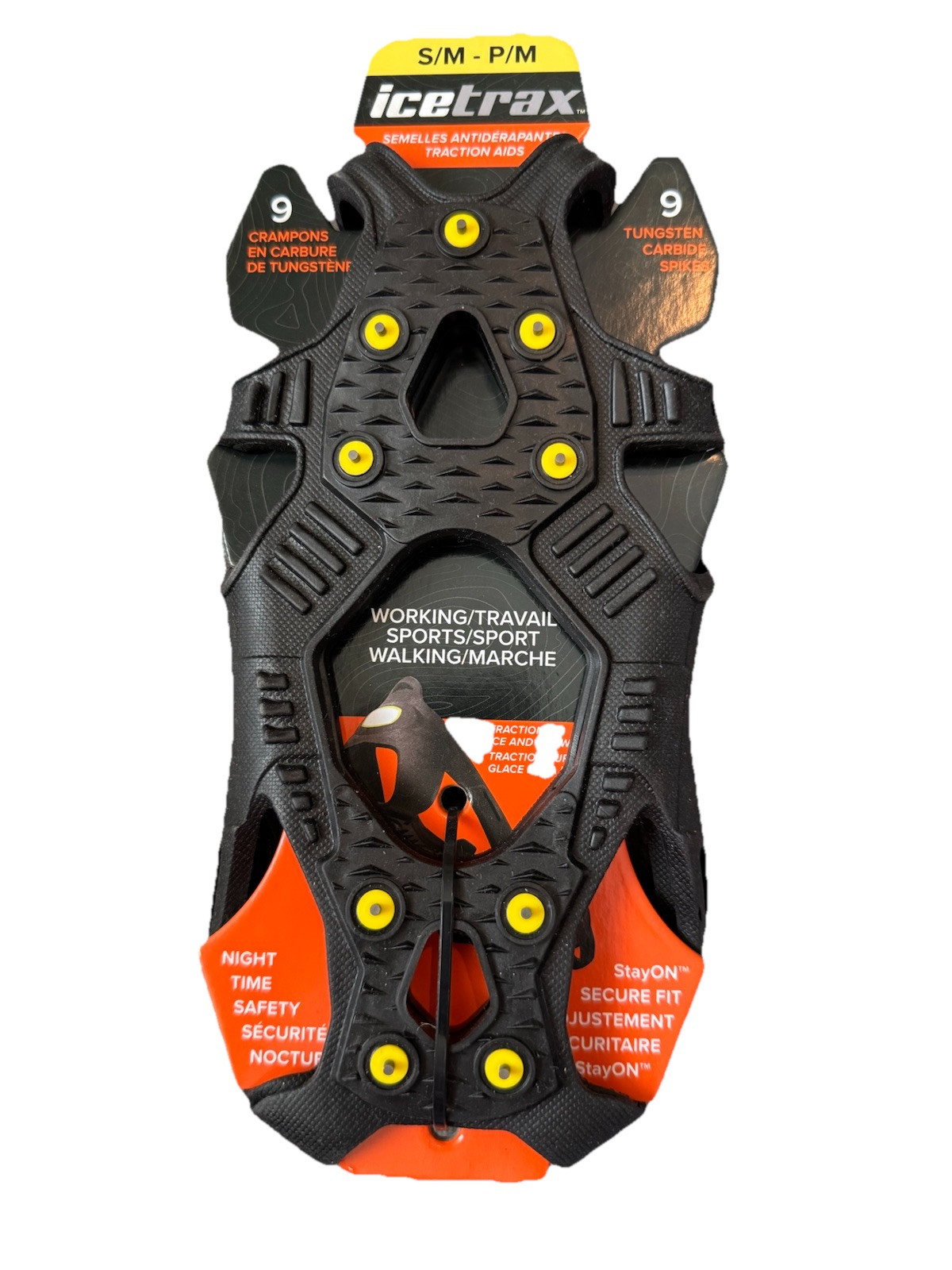 Ice Traction Cleats ICETRAX S/M- P/M Women 6.5-10.5 Mens 5-9