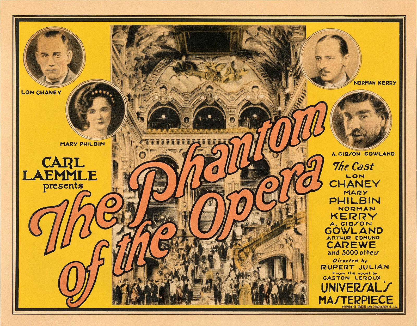 The Phantom of the Opera Silent Film Poster  11 x 14" Photo Print