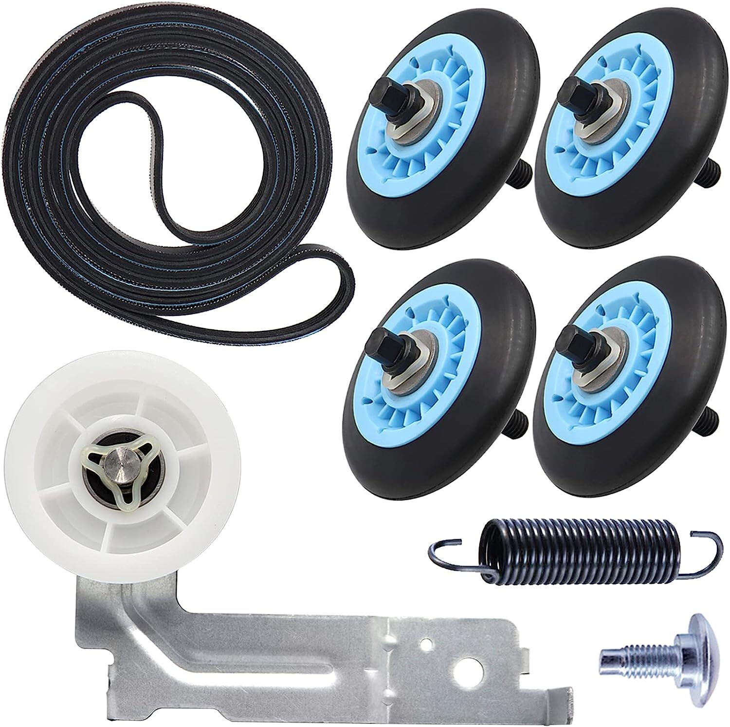 For Samsung DVE45T3200W/A3 Dryer Drum Belt Pulley & Rollers