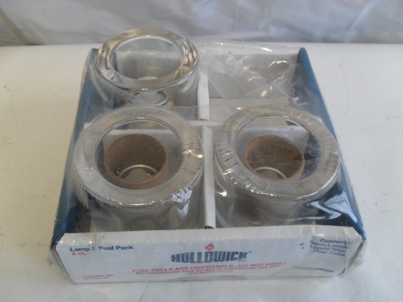 Lot/3 Hollowick Thick Tealight Glass Lamp Pack 5140C Clear