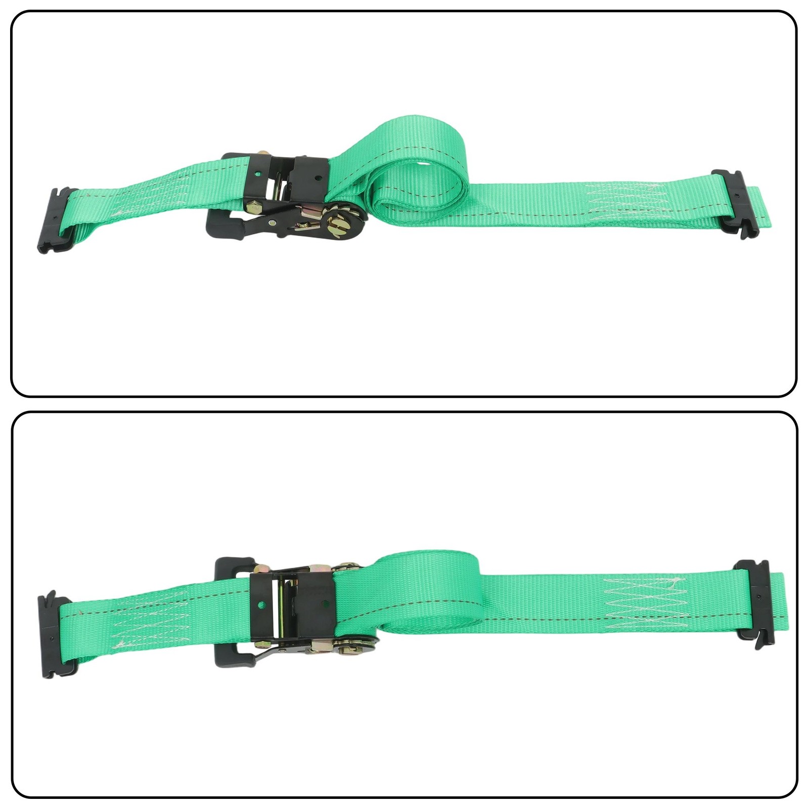 4 Pack Wheel Chock Tie Down Kit Heavy Duty Trailer Tire Strap System for ATV UTV