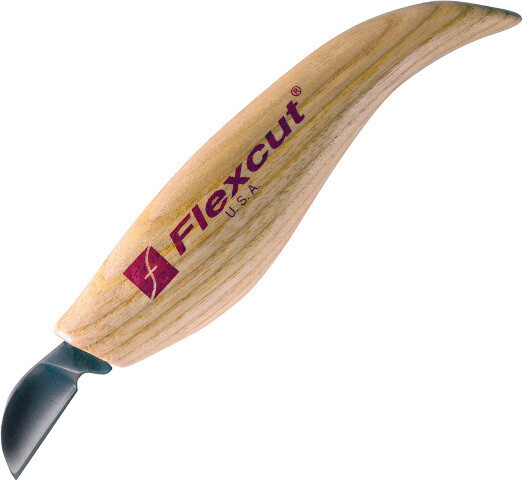 Flexcut Chip Carving Knife 5 7/8" overall. 1 1/8" high carbon steel blade. Short