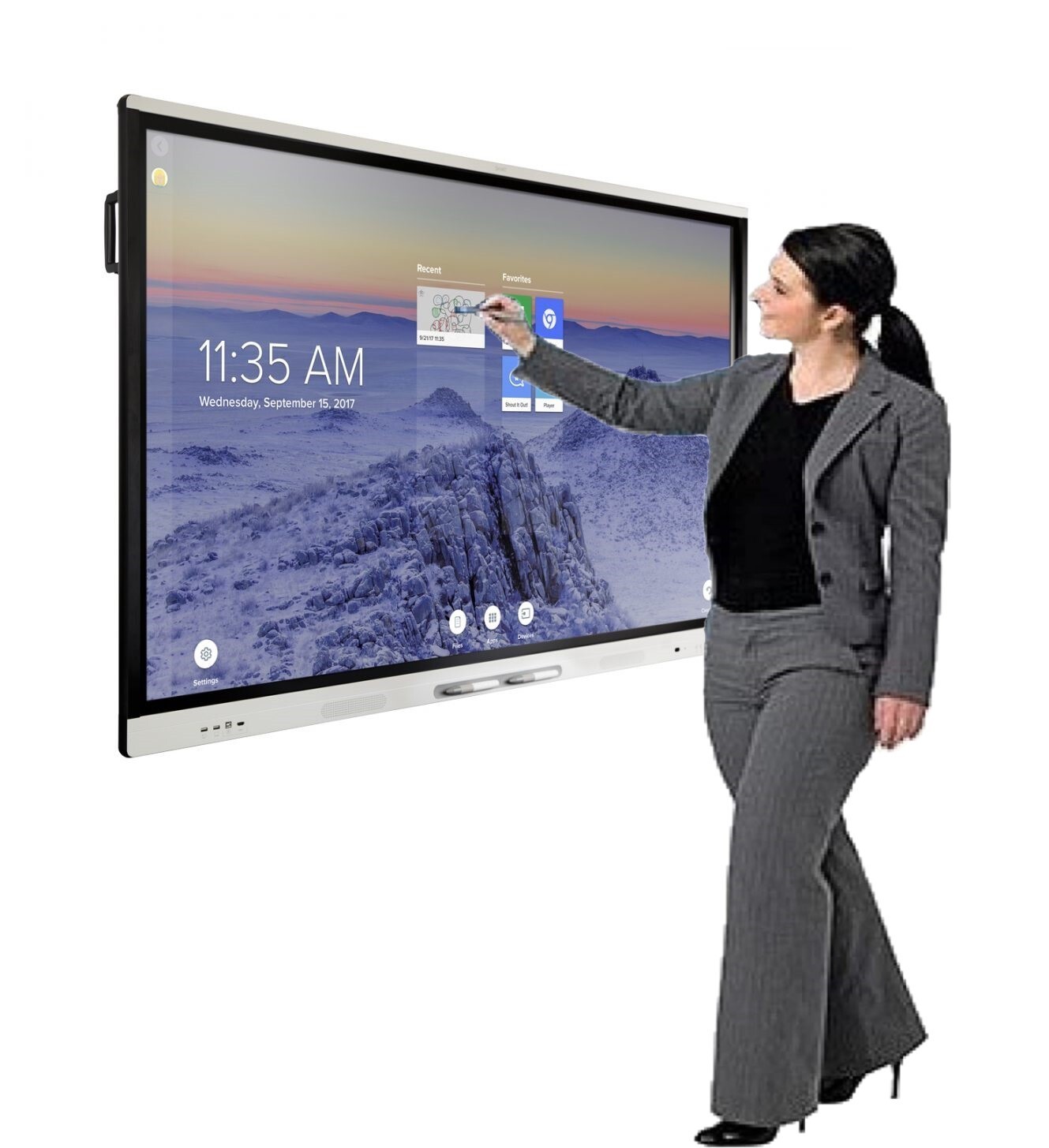 Mobile SMART Board MX065 Touchscreen Interactive Whiteboard Display for School