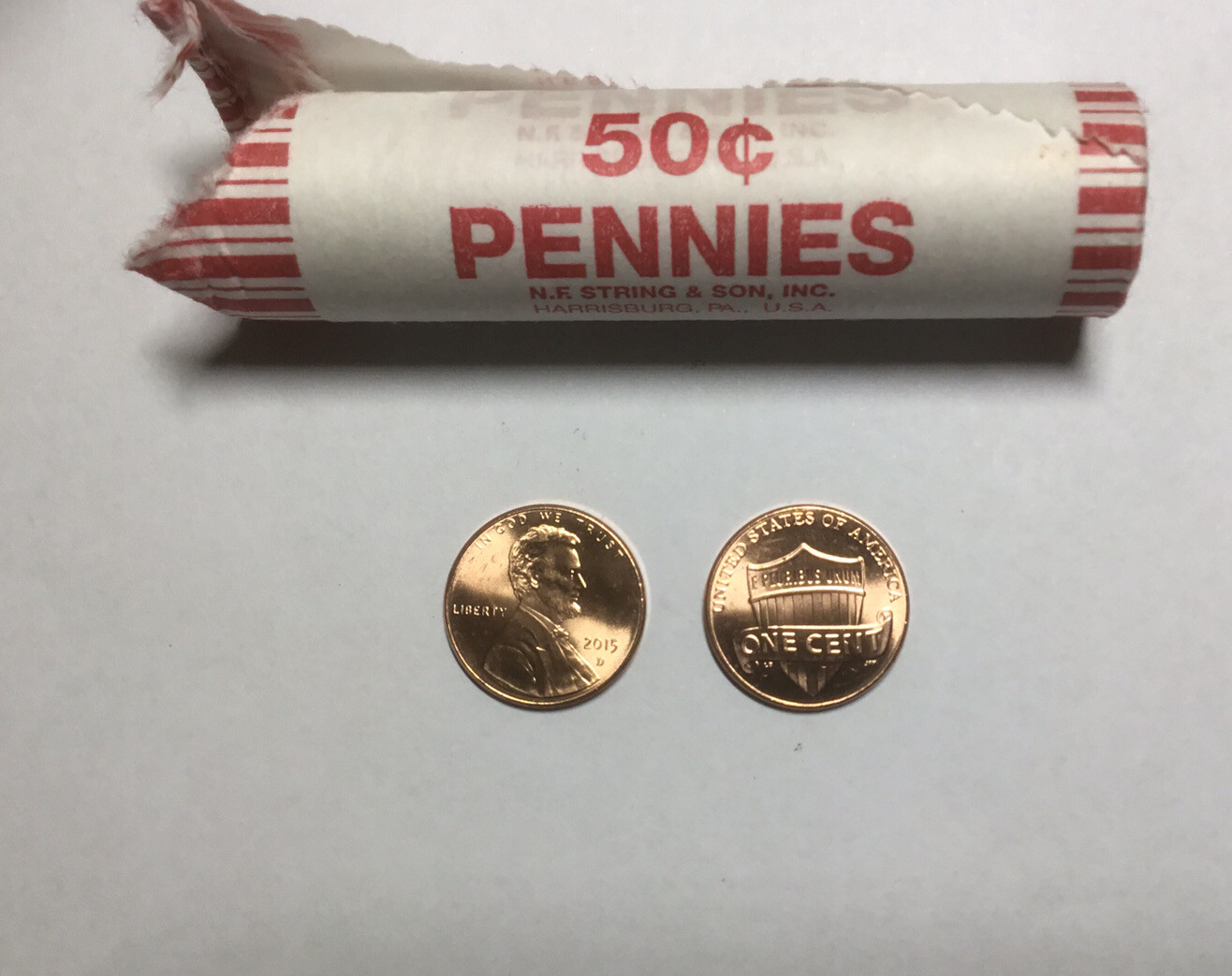 2015 D Lincoln Cent Uncirculated From OBW  Free Shipping !!!