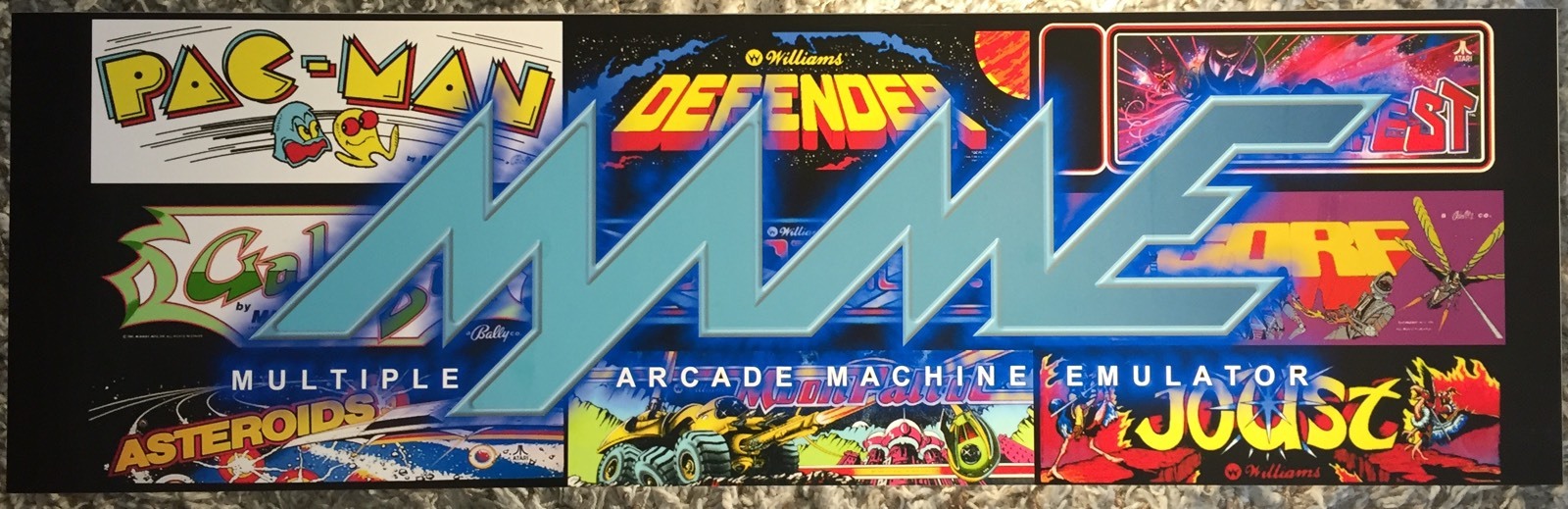 Mame Classics Arcade Marquee 26"x8"