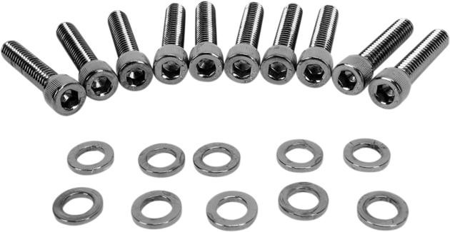 Drag Specialties Cam Cover Bolt Kit Knurled Black #173737 Harley Davidson