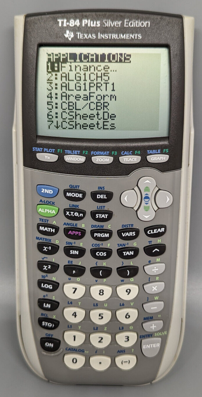 Texas Instruments TI-84 Plus Silver Edition Graphing Calculator (Tested/Working)