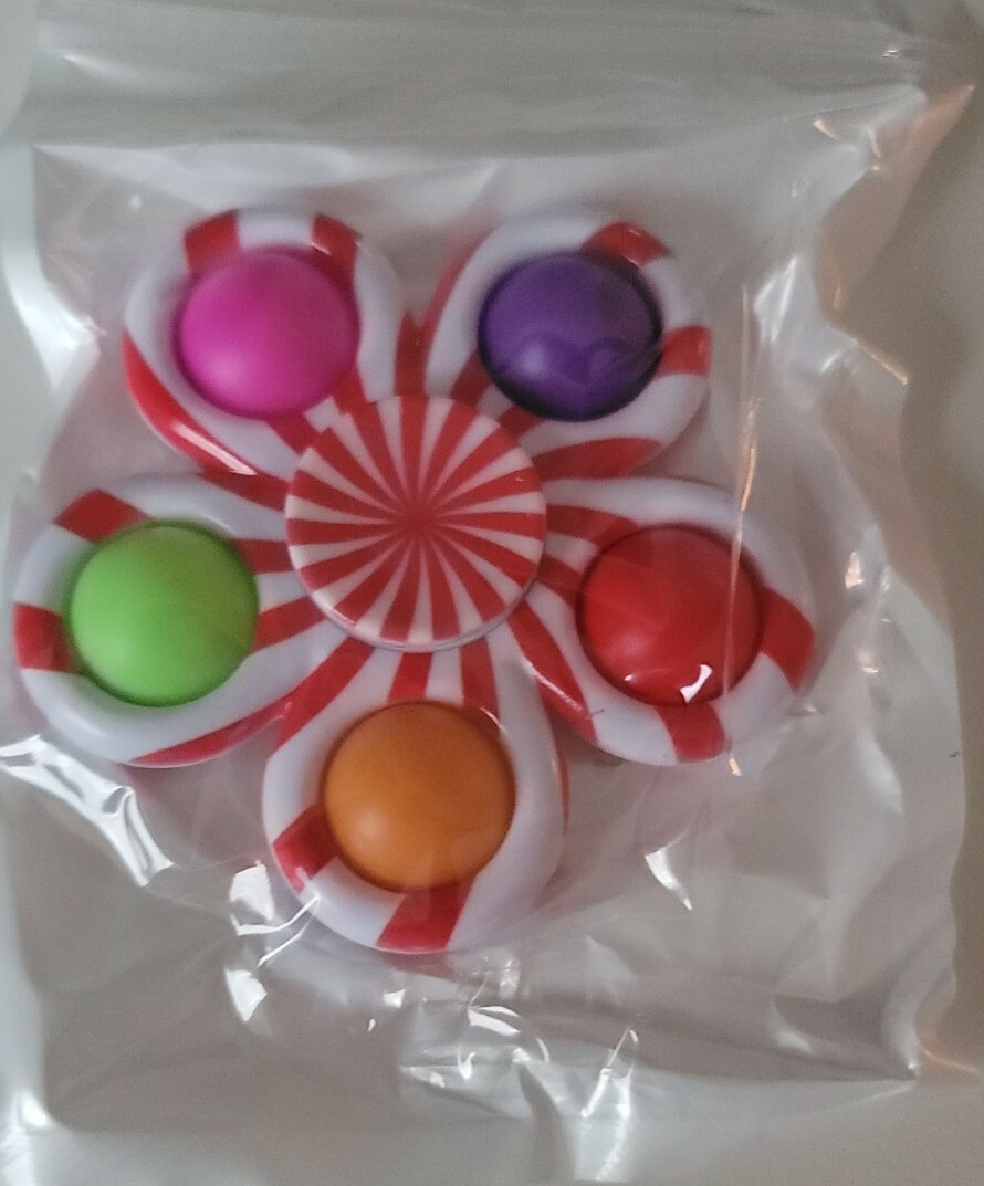 Peppermint Fidget Spinner 2in1 Bubble Popper Sensory Toy