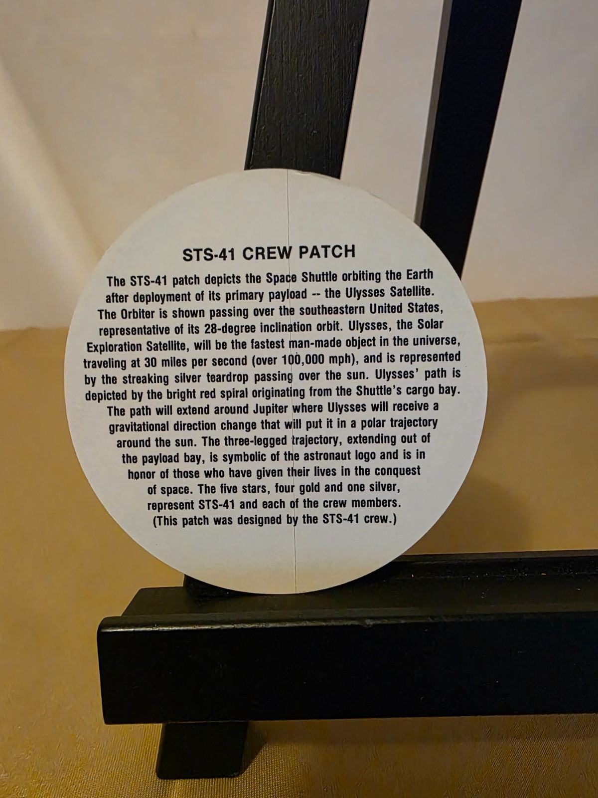 NASA SPACE SHUTTLE STS-41 Crew Patch Sticker - 3 1/2 inches