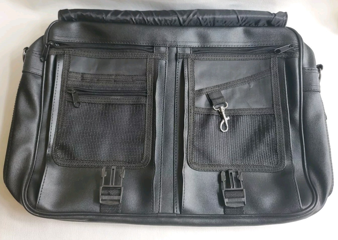Laptop Briefcase Black Expandable Double Handles No Over Shoulder Strap