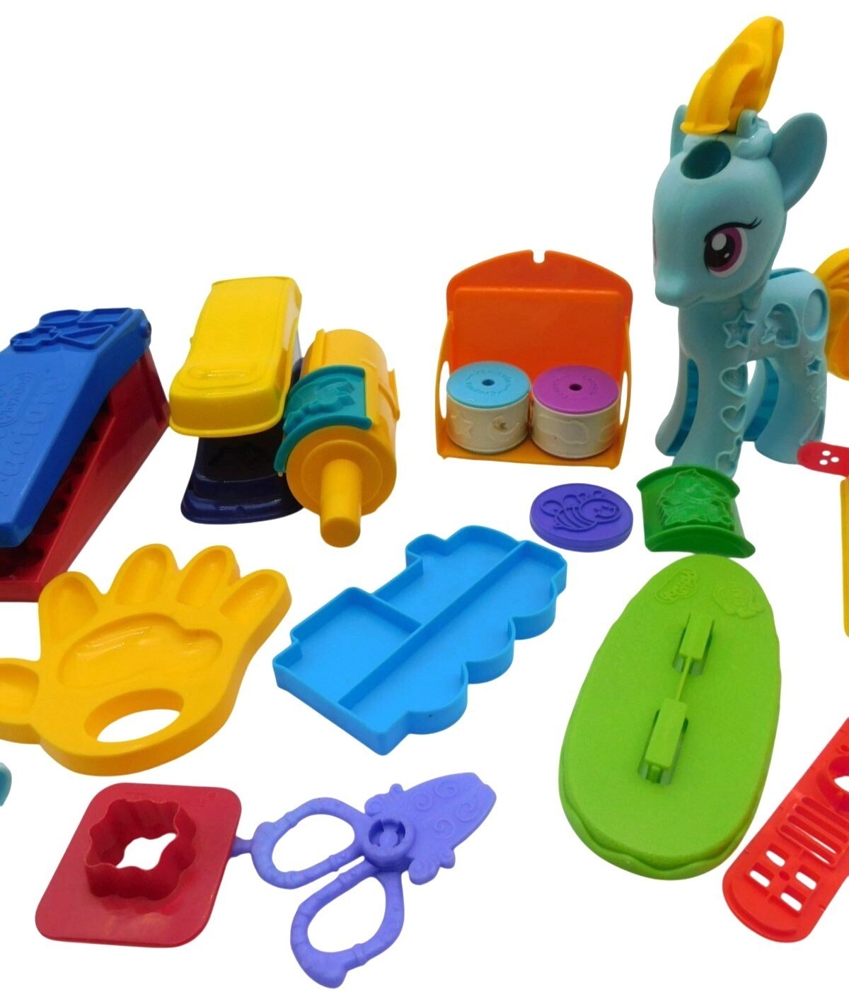 Large Lot of Play-Doh Plastic Toys Crayola My Little Pony Variety Scissors Stamp