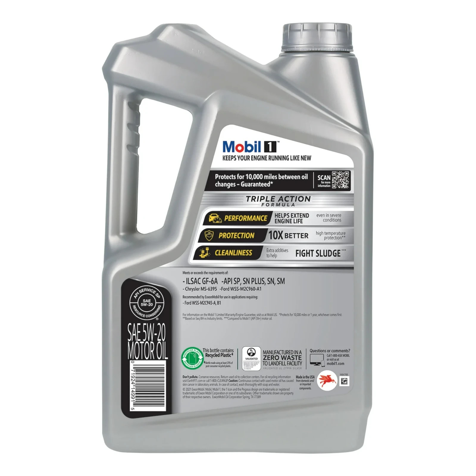 Mobil 1 Advanced Full Synthetic Motor Oil 5W-20, 5 Quart 2 Packs
