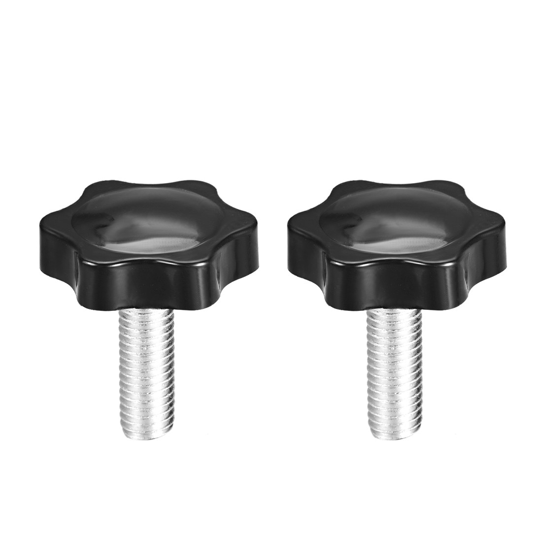Clamping Screw Knob 38mm Dia Plum Hex Shaped Grips Knob M10 x 25mm Thread 2pack