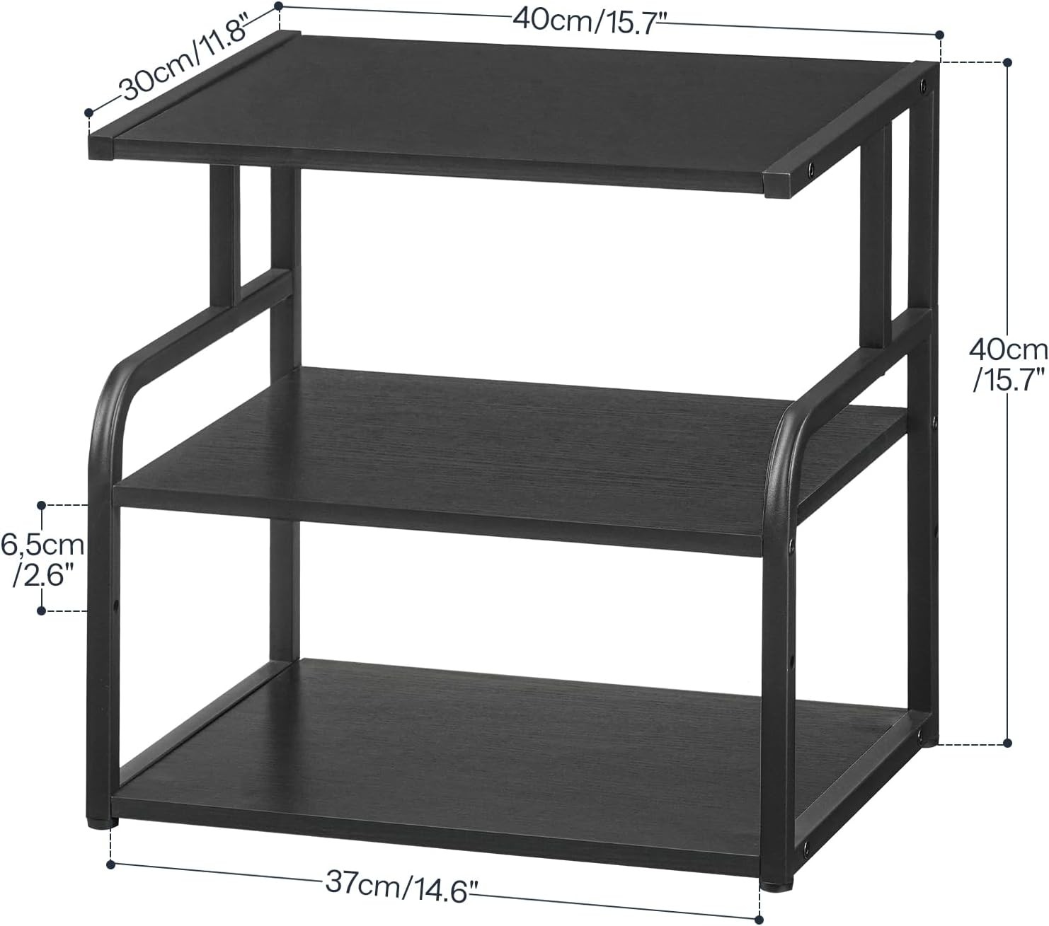 Printer Stand 3-Tier Desktop Printer Table Under Desk Printer Storage Office
