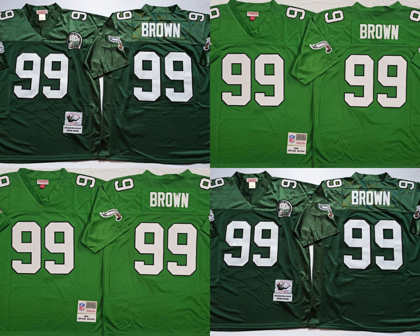 Men's Philadelphia Eagles 99 Top Stitched Vintage Throwback US Big & Tall Size