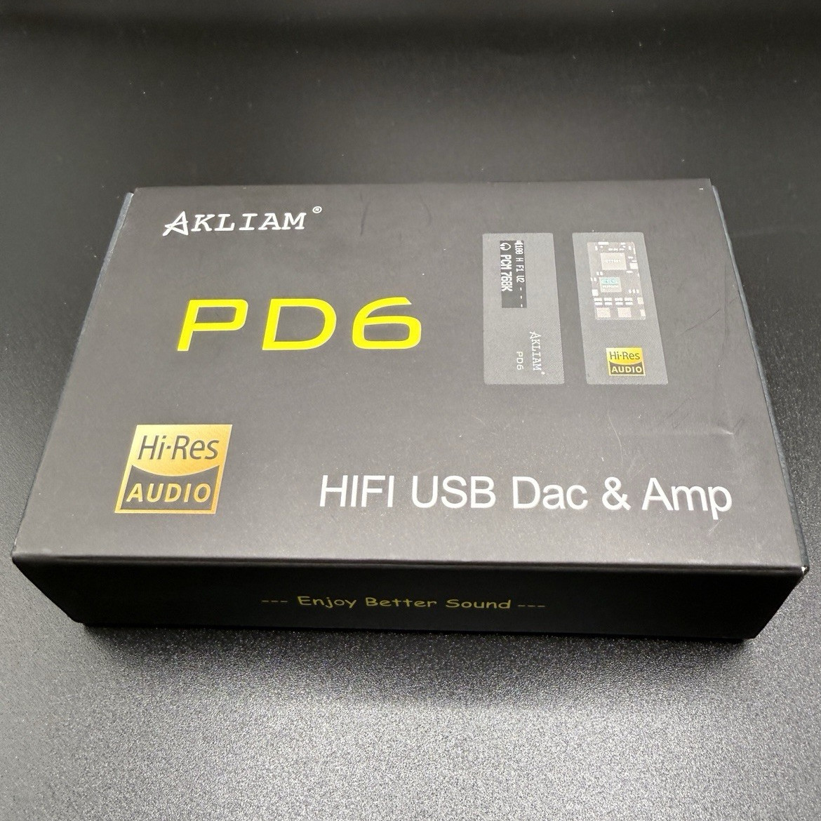 AKLIAM PD6 Silver Hi-Res Portable USB DAC/Amp OLED High/Low Gain USB-C 3.5/4.4mm