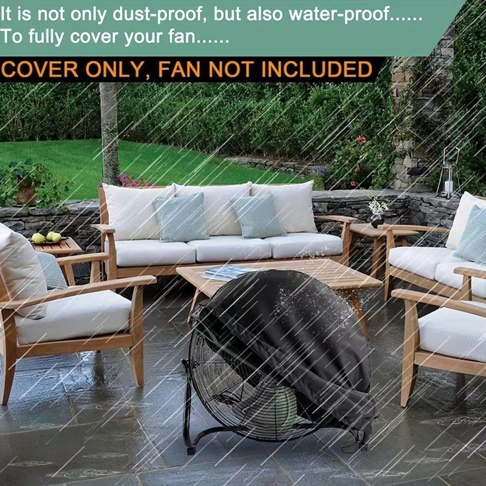 Oxford Cloth Semi-Circle Fan Cover Dustproof Waterproof for Home Office