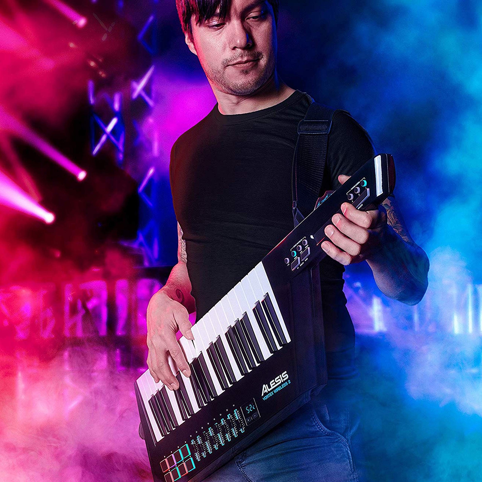 Alesis Vortex Wireless 2 - High-Performance USB MIDI Wireless Keytar Controll...