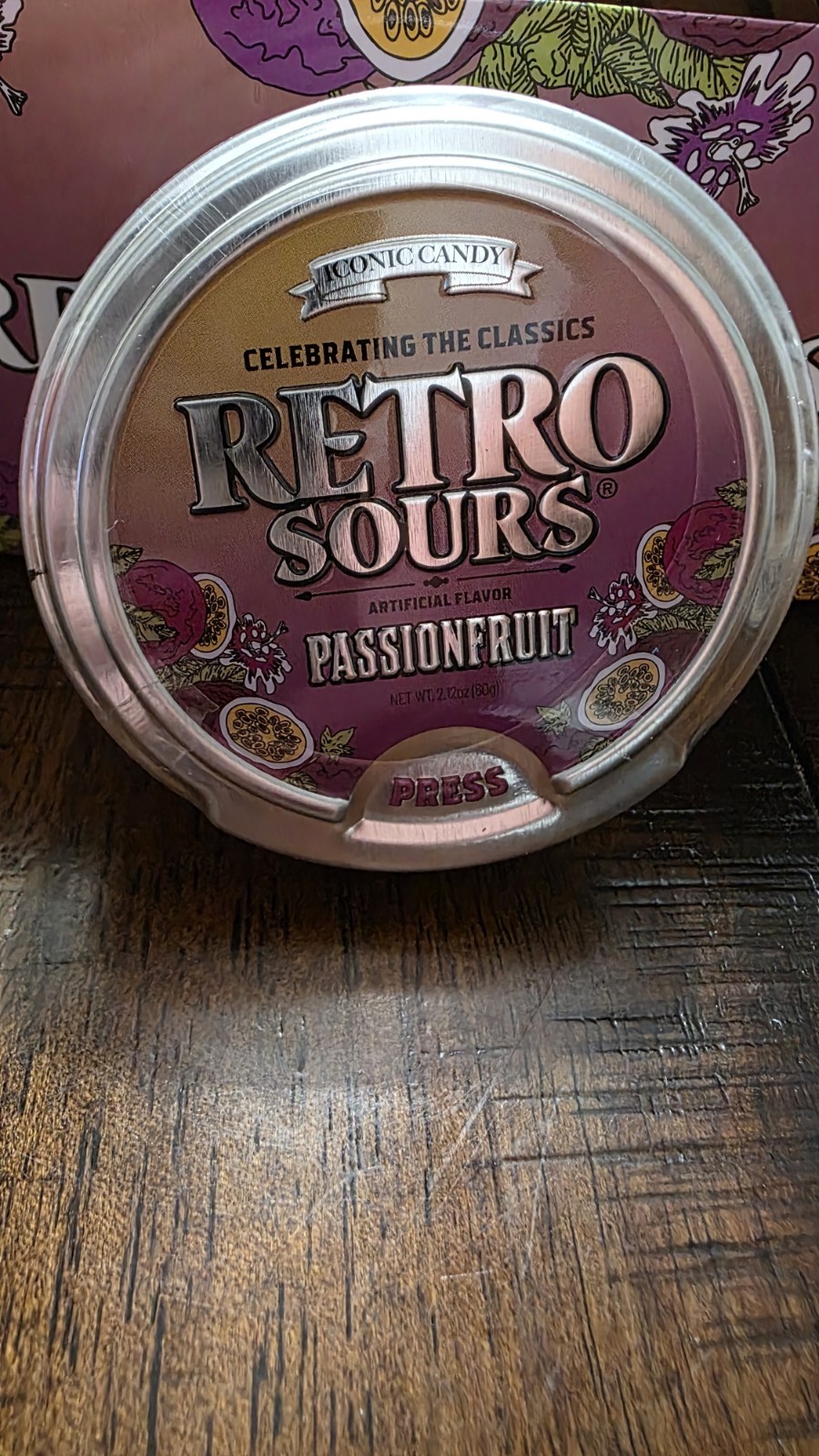 Retro Sours Passion Fruit  New Sealed Tin