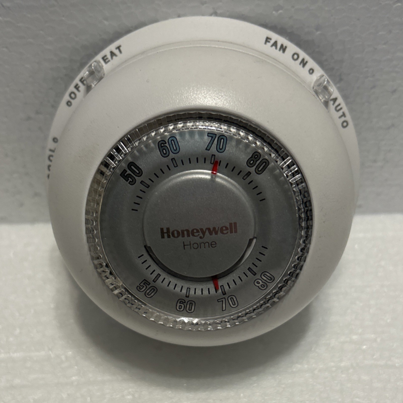 Honeywell Home Round Non-Programmable Thermostat White Heat/Cool