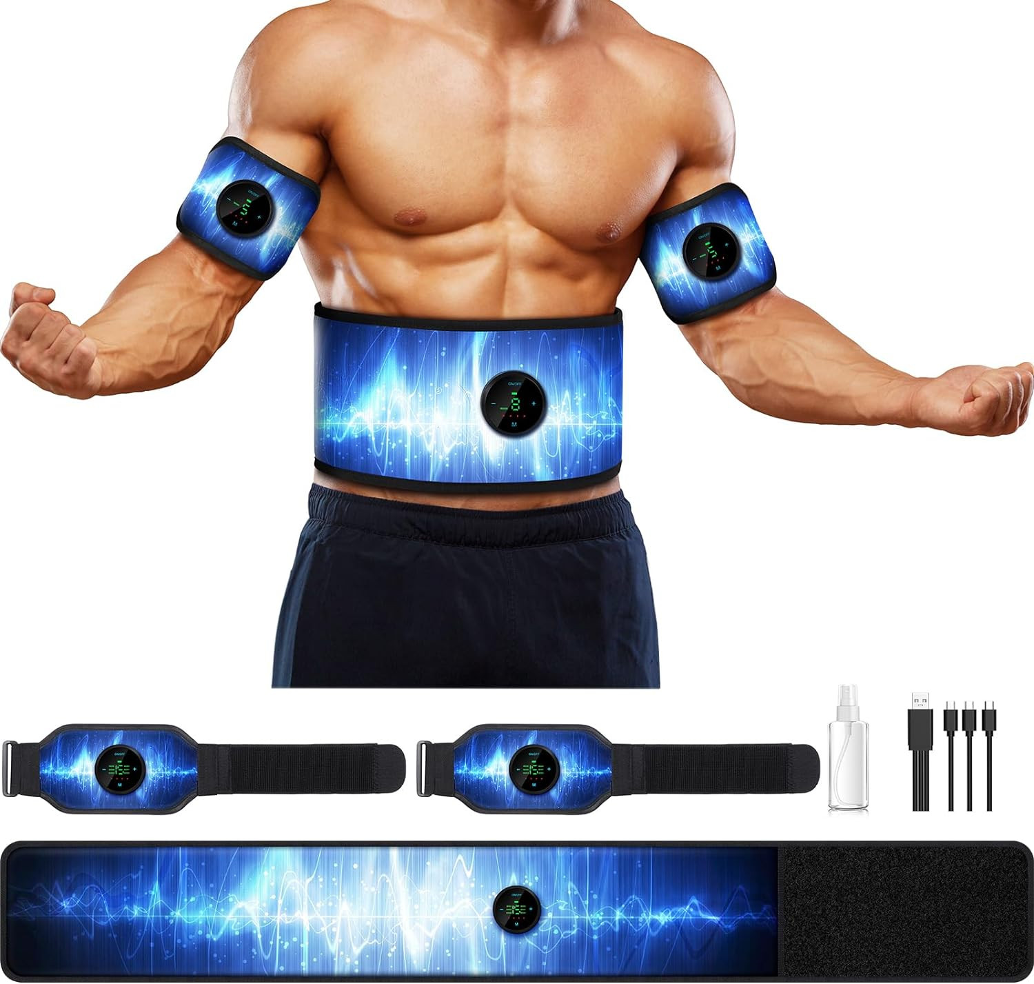 ABS Stimulator, Muscle Machine Workout Equipment, Ab Toning Belt Muscle Toner Fi