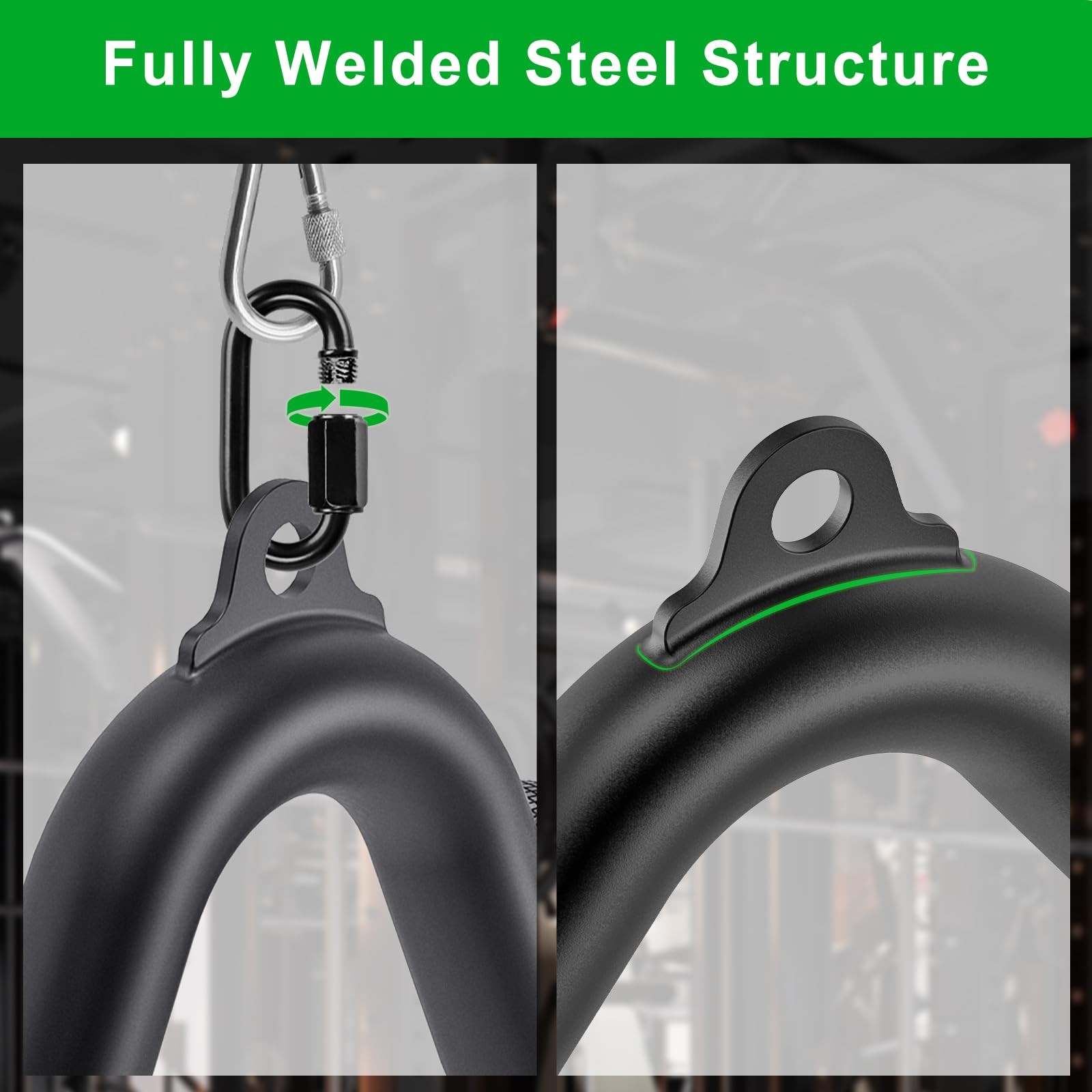 12" LAT Pull Down Bars Cable Machine Attachment, Rowing T-bar V-bar Set, Back...