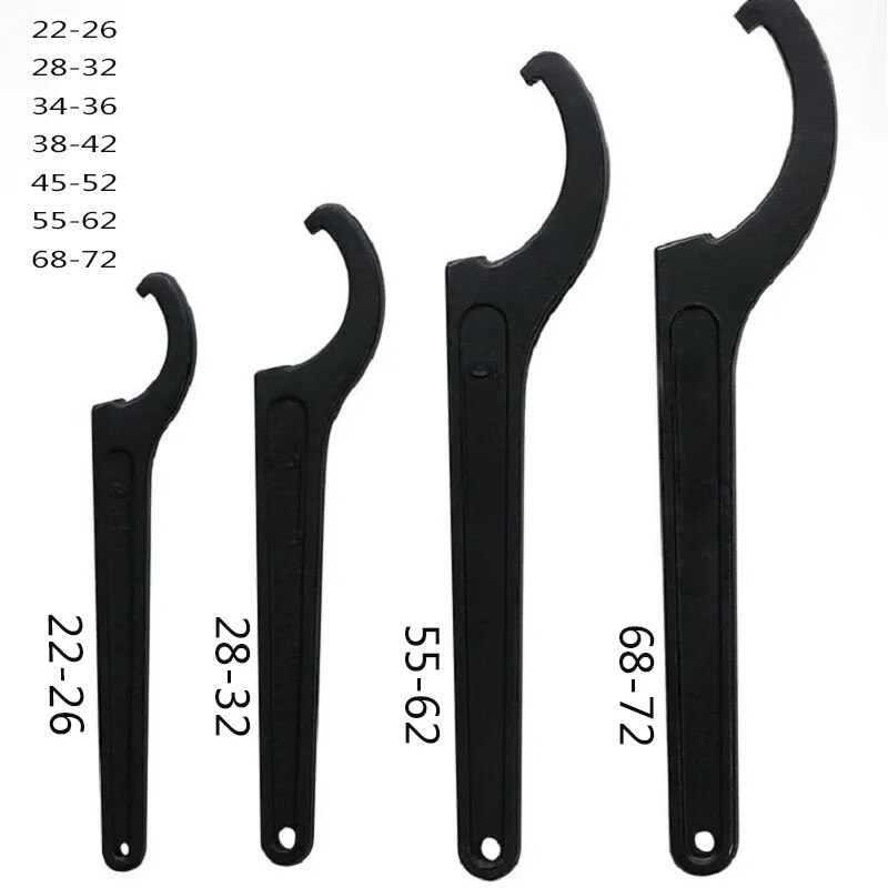 22-72mm Moto and Bicycle Shock Absorber Wrench Pre Tensioning Hook C Wrench Tool
