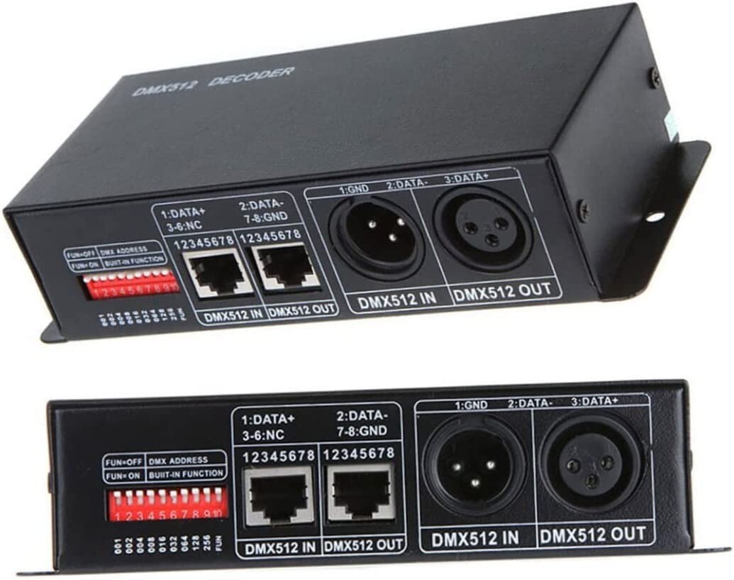3CH DC12-24V RGBW DMX 512 Decoder LED Controller RGB LED DMX512 Decoder DMX512